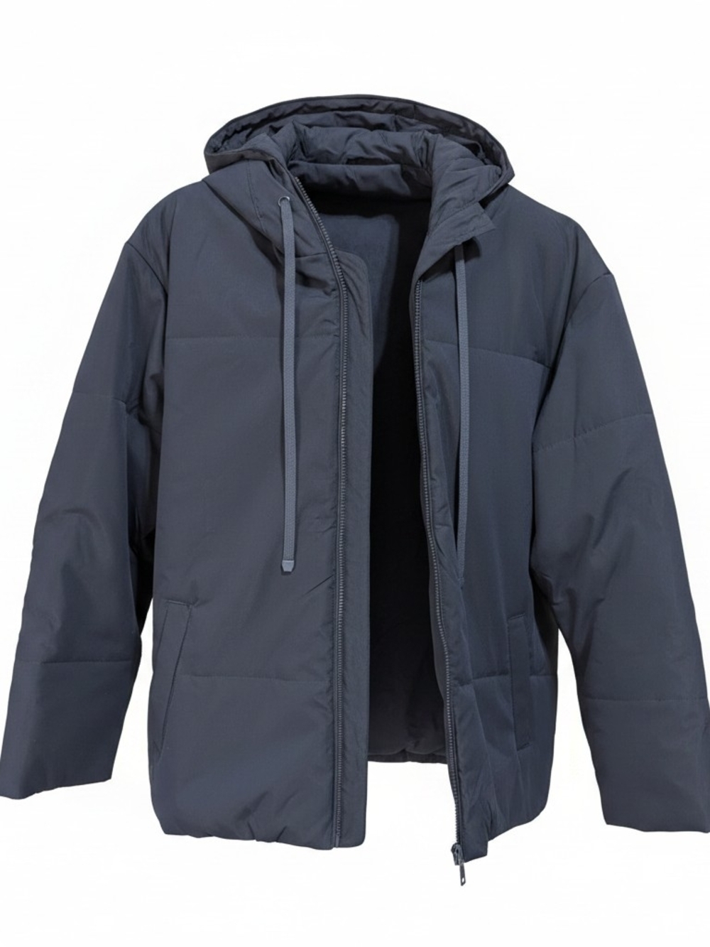 Men's Hooded Puffer Jacket - Dark Navy